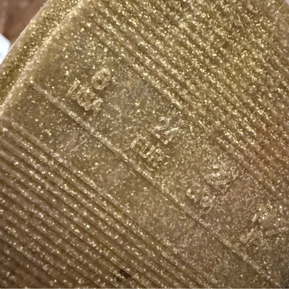 Mini Melissa Snow White Gold and Red Kids Dress Shoes - Picture 5 of 5